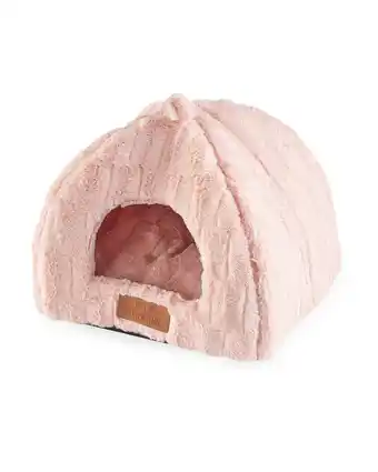 Aldi Pink Blush Plush Cat Igloo Bed offer
