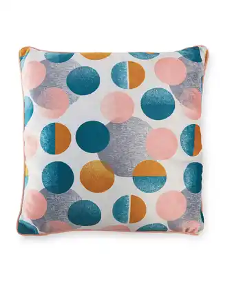 Aldi Square Multi Circles Print Cushion offer
