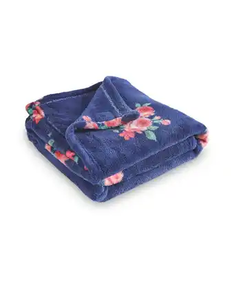 Aldi Navy Floral Soft Pet Blanket offer