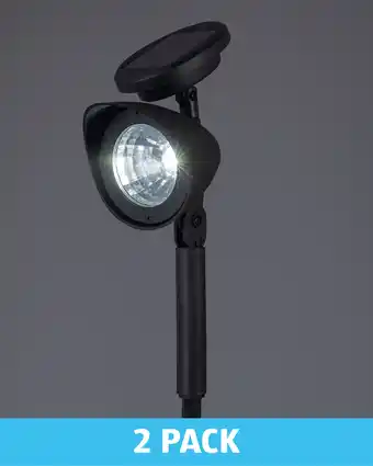 Aldi Solar Spotlights 2 Pack offer