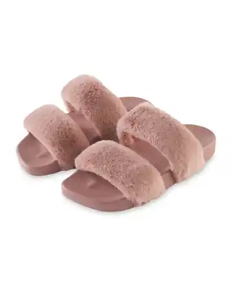 Aldi Ladies' Avenue Rose Plush Sliders offer
