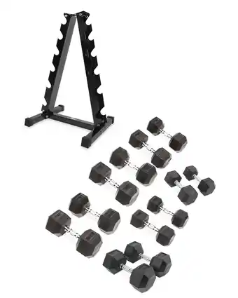 Aldi Pro Dumbbell Set & Storage Tree offer