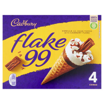 Asda Cadbury 4 Flake Ice Cream Cones offer