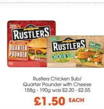Centra Rustlers Chicken Sub-Quater Pounder With Cheese offer