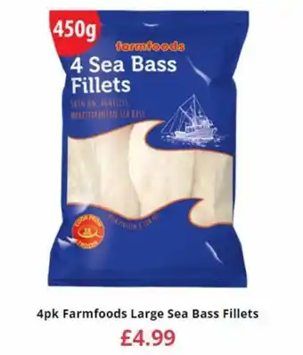 Farmfoods 4pk Farmfoods Large Sea Brass Fillets offer