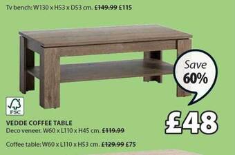 JYSK Vedde Coffee Table offer