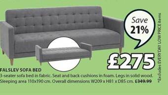 JYSK Falslev Sofa Bed offer