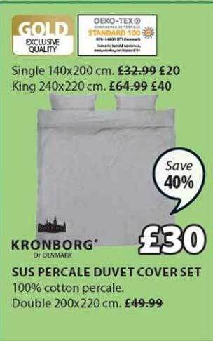 JYSK Sus Percale Duvet Cover Set offer