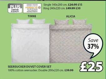JYSK Seersucker Duvet Cover Set offer