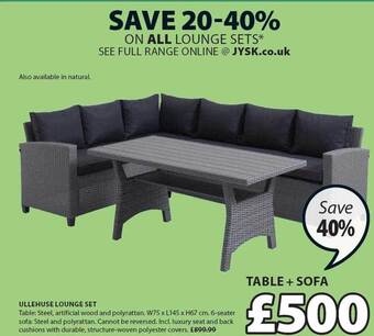 JYSK Ullehuse Lounge Set offer