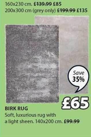 JYSK Birk Rug offer