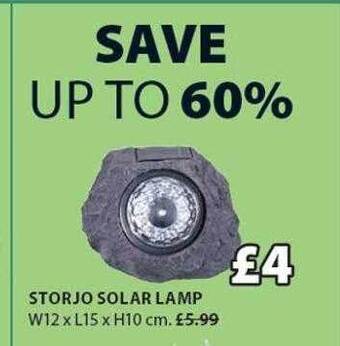 JYSK Storjo Solar Lamp offer