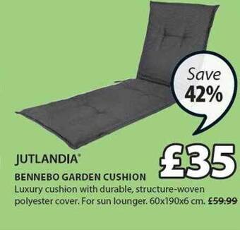 JYSK Bennebo Garden Cushion offer