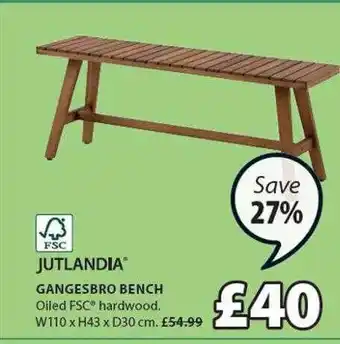 JYSK Gangesbro Bench offer