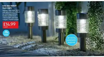 Aldi Solar Mini Bollard Stake Lights offer