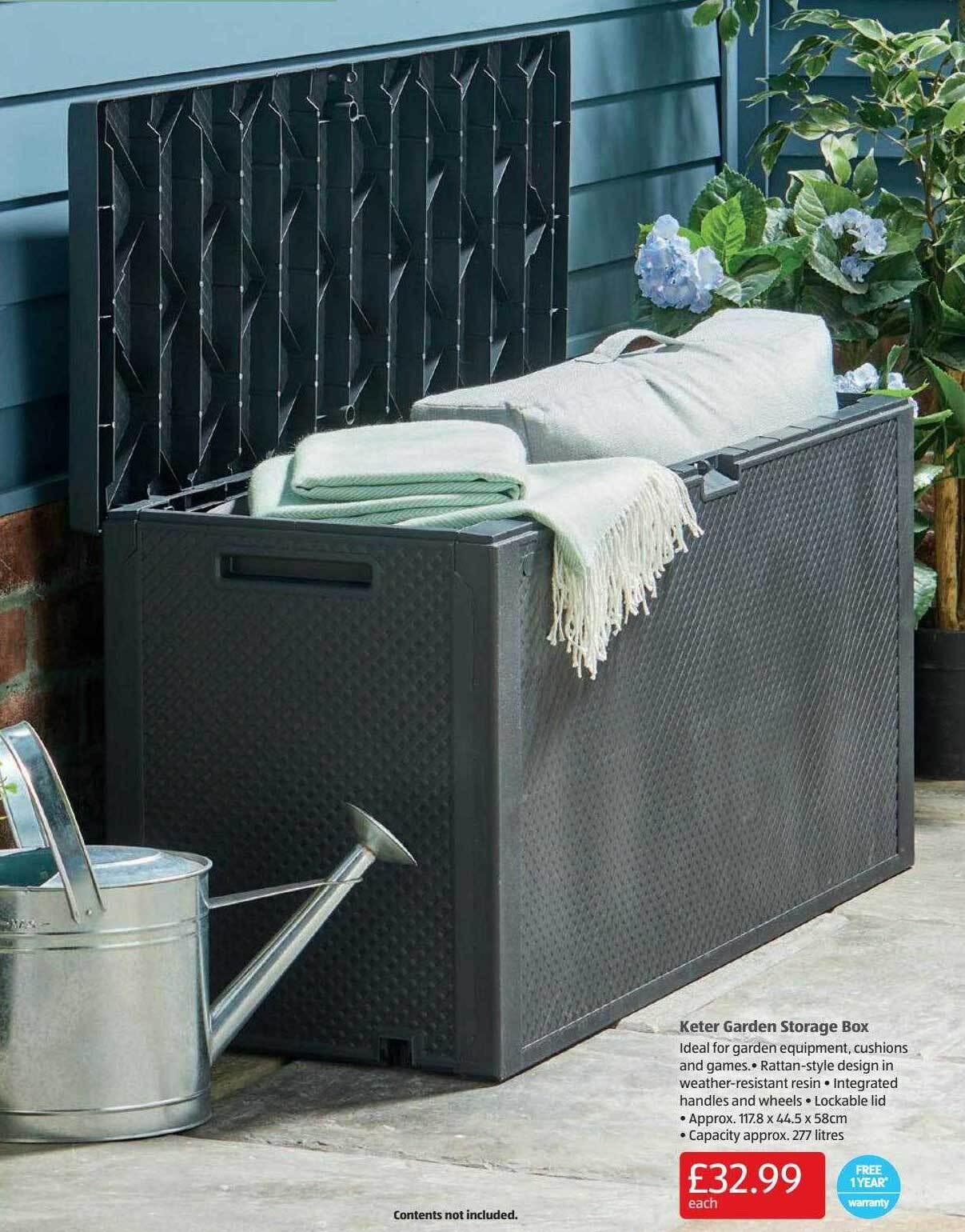 Keter Garden Storage Box offer at Aldi
