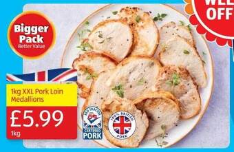 Aldi 1kg Xxl Pork Loin Medallions offer