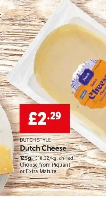 Lidl Dutch Cheese 125g offer