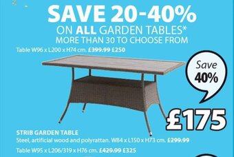 JYSK Strib Garden Table offer