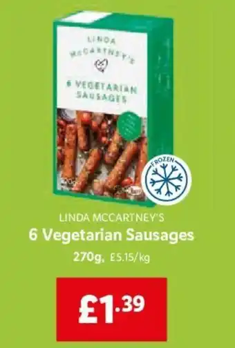 Lidl 6 Vegetarian Sausages 270g offer