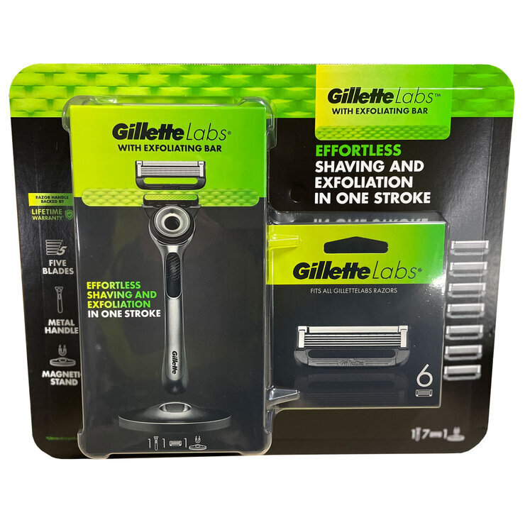 Gillette Labs Exfoliating Razor with 6 Blades + Stand offer at