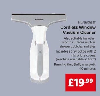 Lidl Cordless Window Vacuum Cleaner offer
