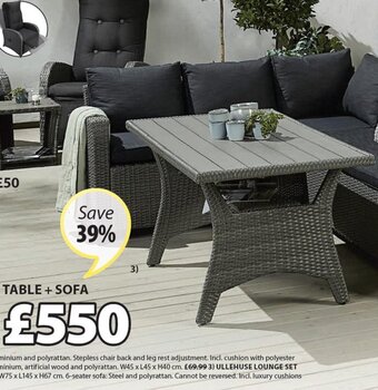 JYSK Table + Sofa offer