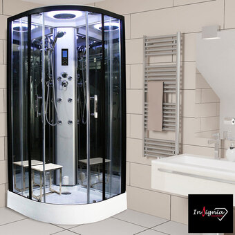 Costco Insignia Diamond 900mm Quadrant Steam Shower in 2 Colours offer
