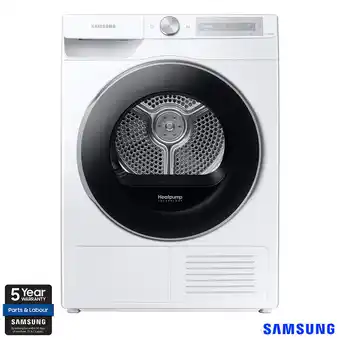 Costco Samsung Series 6 DV90T6240LH/S1, 9kg, Heat Pump Tumble Dryer, A+++ Rated in White offer