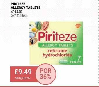 Bestway Piriteze Allergy Tablets offer