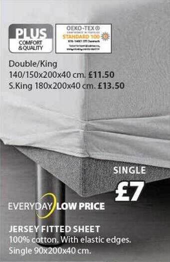 JYSK Jersey Fitted Sheet offer
