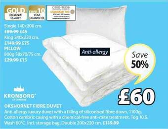 JYSK Okshornet Fibre Duvet offer