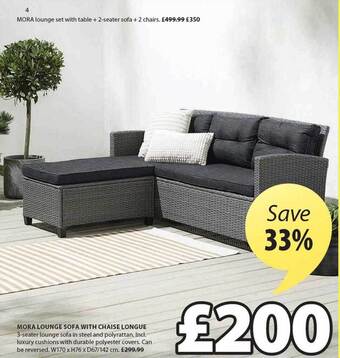JYSK Mora Lounge Sofa With Chaise Longue offer