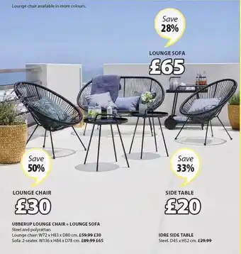 JYSK Lounge Sofa, Lounge Chair, Side Table offer