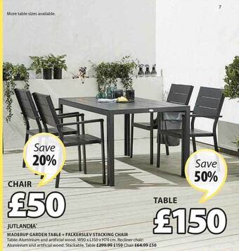 JYSK Chair, Table offer