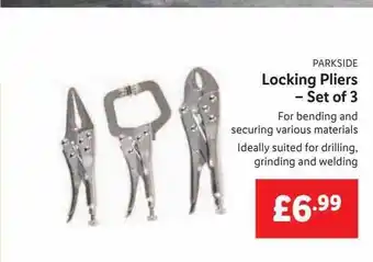 Lidl Parkside Locking Pliers Set Of 3 offer