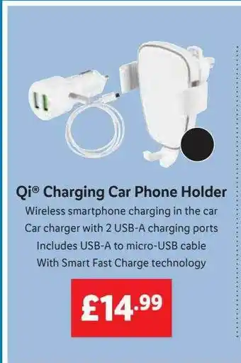 Lidl Qi Chargin Car Phone Holder offer