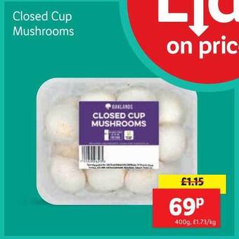 Lidl Closed Cup Mushrooms offer