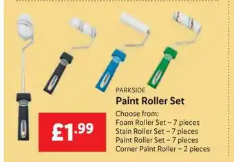 Lidl Parkside Paint Roller Set offer