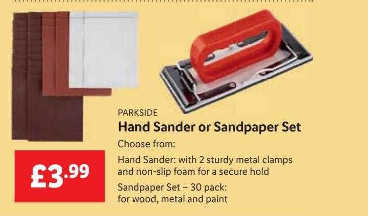 Parkside Hand Sander Or Sandpaper Set 