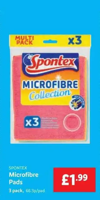Lidl Spontex Microfibre Pads offer
