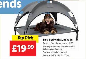 Lidl Dog Bed With Sunshade offer