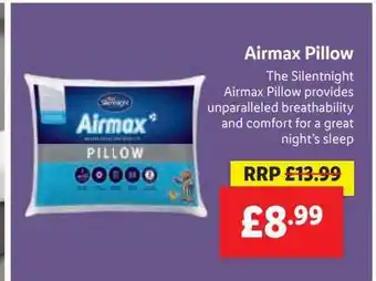Lidl Airmax Pillow offer