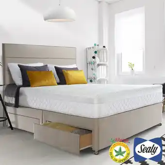 Costco Sealy Posturepedic Innerspring Geltex Mattress & Fawn Divan in 4 Sizes offer