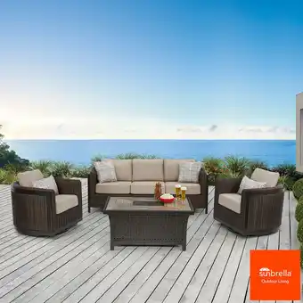 Costco Agio Wellington 4 Piece Woven Deep Seating Patio Set offer