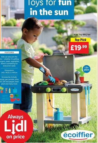 Lidl Kids' Toy Bbq Set offer