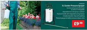 Lidl Parkside 5l Garden Pressure Sprayer offer