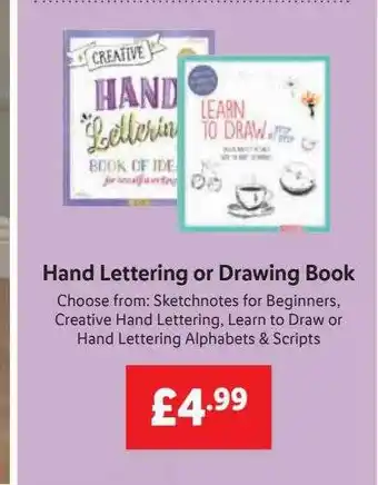 Lidl Hand Lettering Or Drawing Book offer