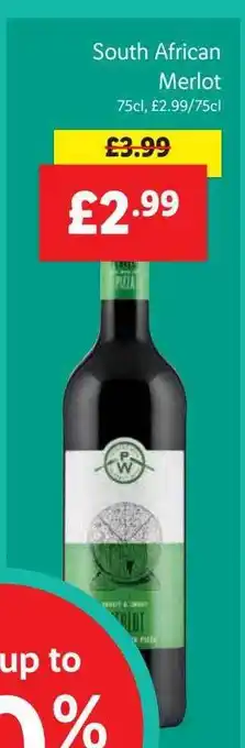Lidl South African Merlot offer