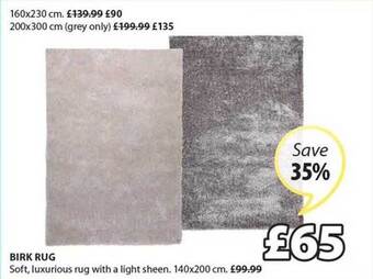 JYSK Birk Rug offer